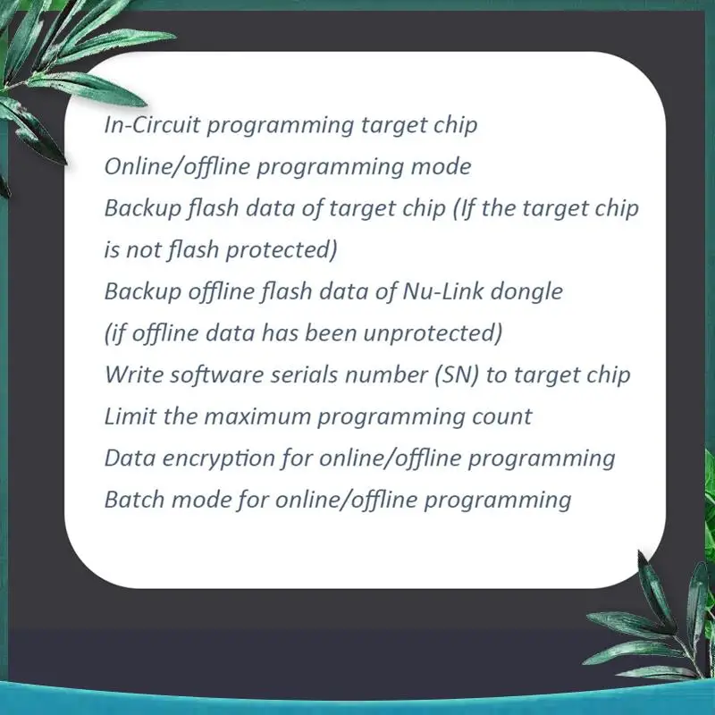 YSS-Numicro ICP Programmer Nu-Link Nu Link Nuvoton ICP Emulator Downloader Support Online/Offline Programming M0/M4 Series