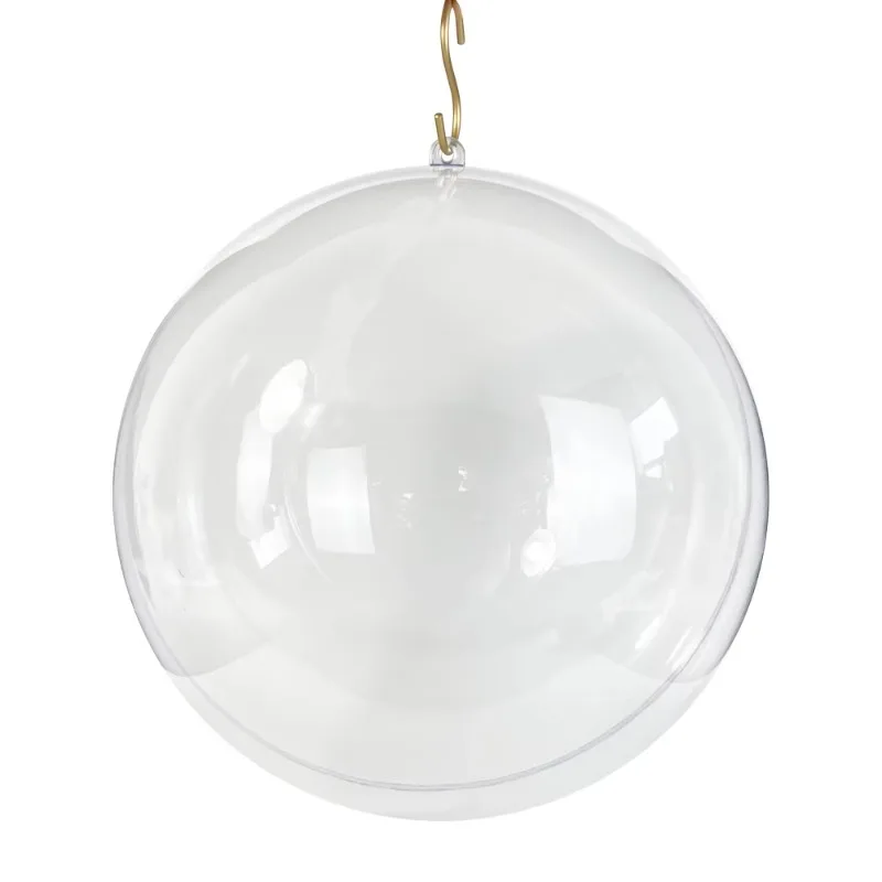 40/60/80cm Clear Plastic Christmas Ball Ornament Giant Hanging Display Model Shopping Mall Art Show Festival
