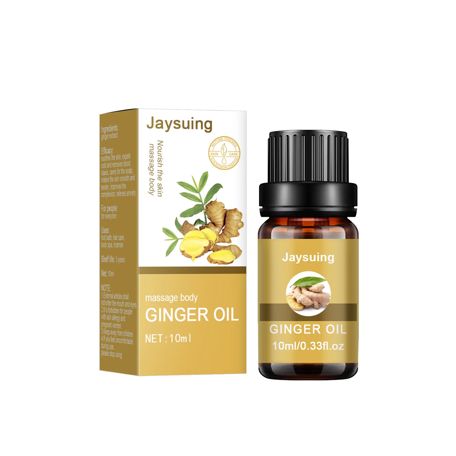 Ginger Slim-ming Oil Weig-ht Loss Fast Waist Tightening Belly Firming Cellulite Remover Body Shaping Massage Fat Burn-ing Serum