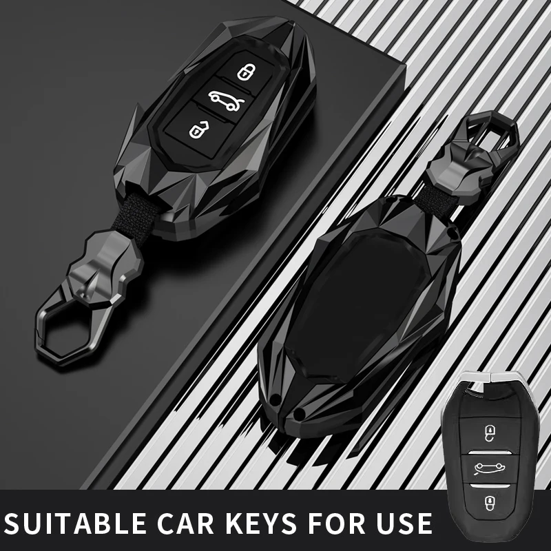 

Fit fo peugeot car key case cover ring chain fob 2008 3008 4008 5008 308 408 508 Citroen C1 C2 C4 C6 C3-XR Picasso Grand DS3 5