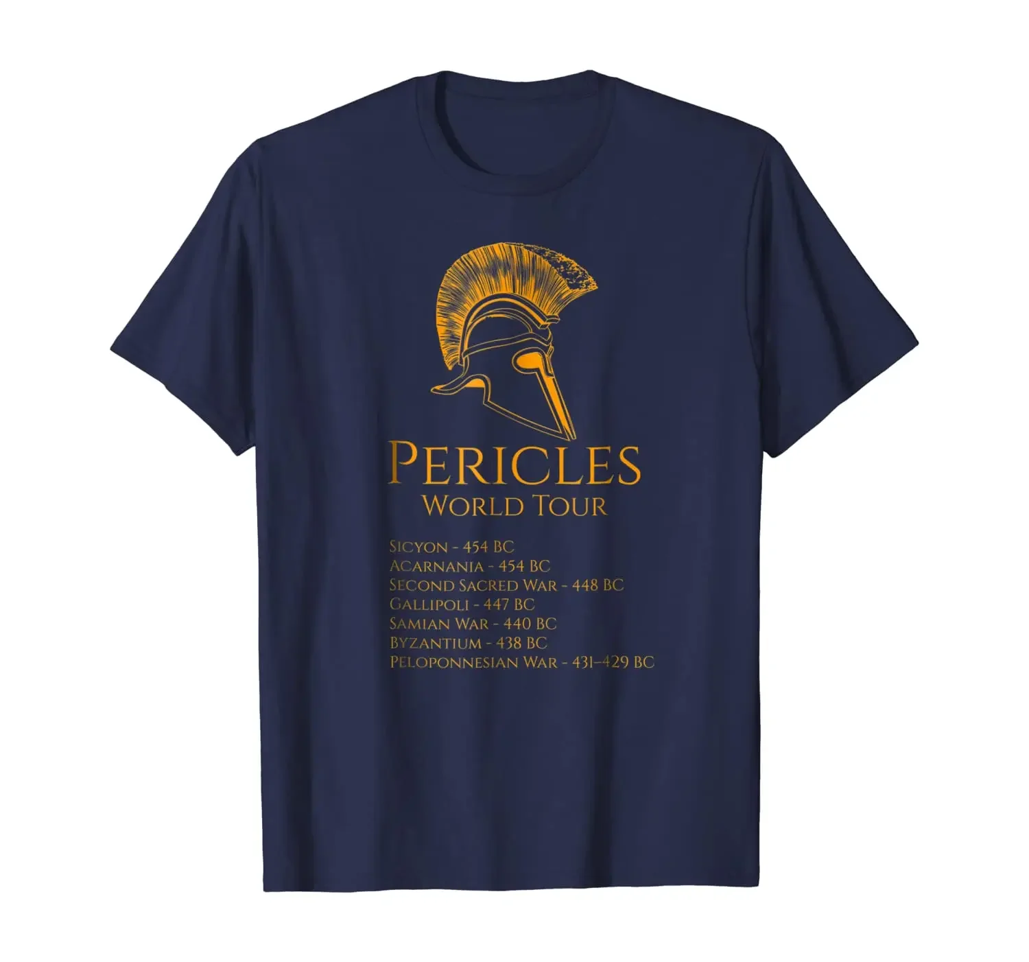 Ancient Greece Pericles World Tour Greek History T-Shirt 100% Cotton O-Neck Summer Short Sleeve Casual Mens T-shirt Size S-3XL