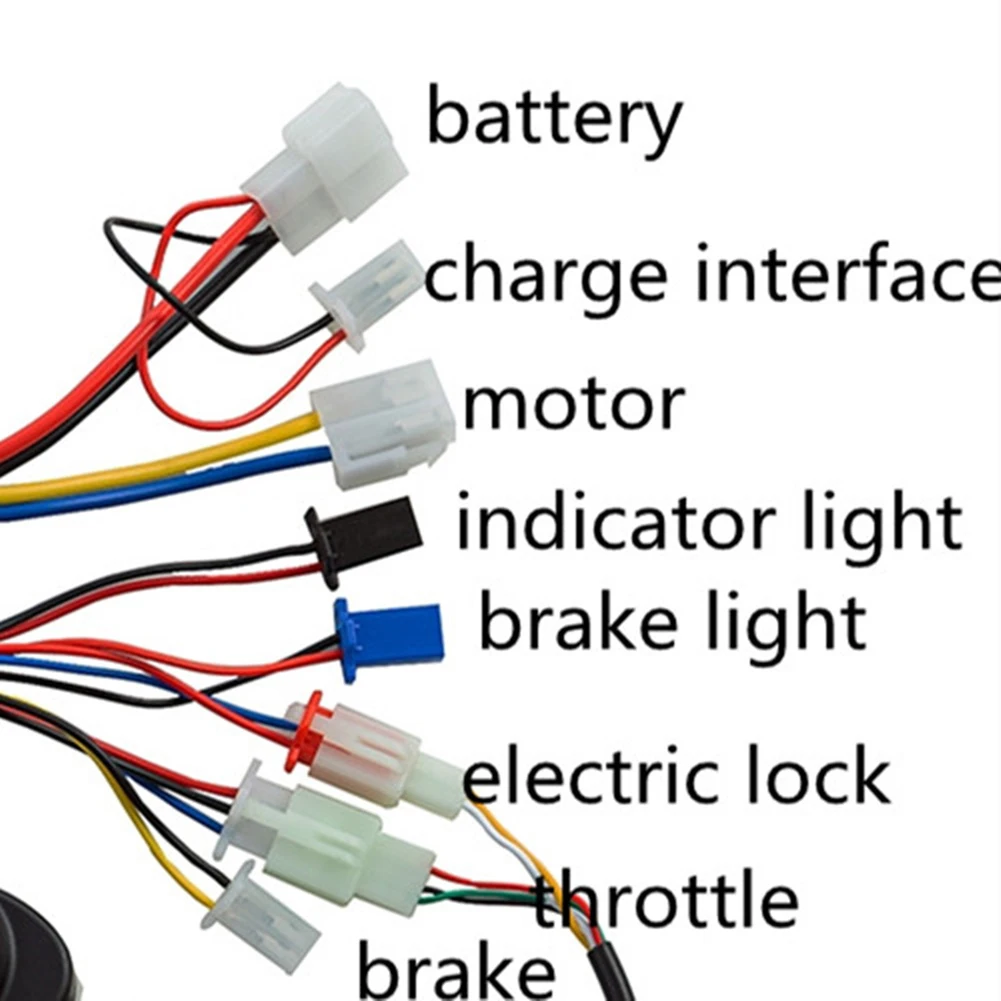 Electric Bike Bicycle Scooter Accessories Motor Brushed Controller & Throttle Twist Grip 24V 36V 48V 250W 350W 500W