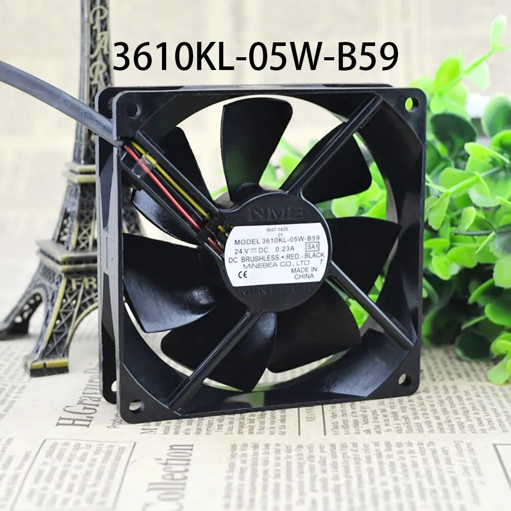 

For NMB ball bearing, cooling fan 3610KL-05W-B59 24VDC 0.20A 92 * 92 * 25mm radiator -