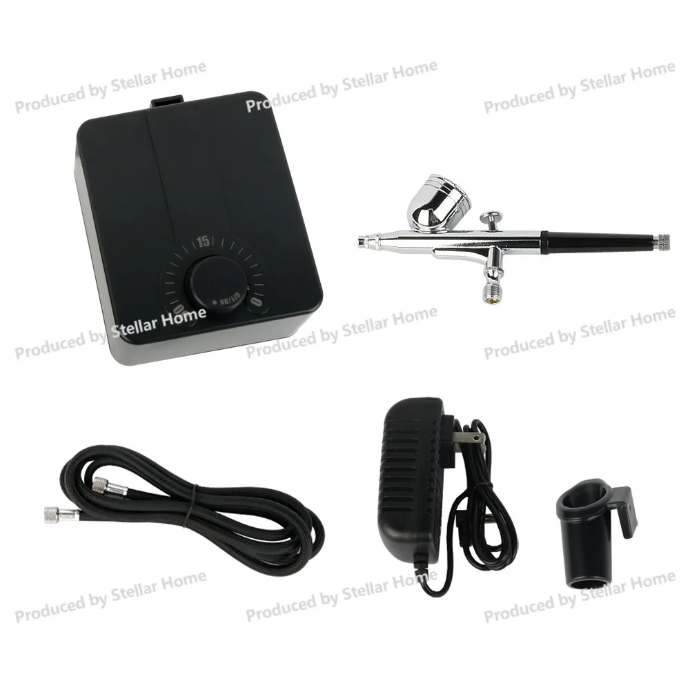 Mini Self-Stop Model Spray Paint Coloring Airbrush Set Nail Art Airbrush Air Pump