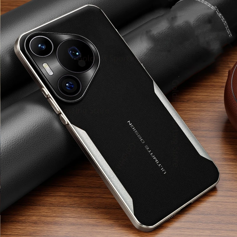

Skin Feel Leather Plating Phone Case For Huawei Pura 70 Pro Plus 70Ultra Soft Bumper Back Protective Cover Mate 70RS 60 Pro Plus