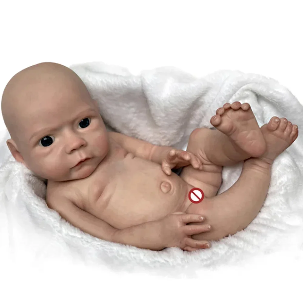 

Attyi 45CM Baby Reborn Dolls Whole Body Solid Silicone Reborn Baby Doll DIY Unpainted / Painted Newborn Doll