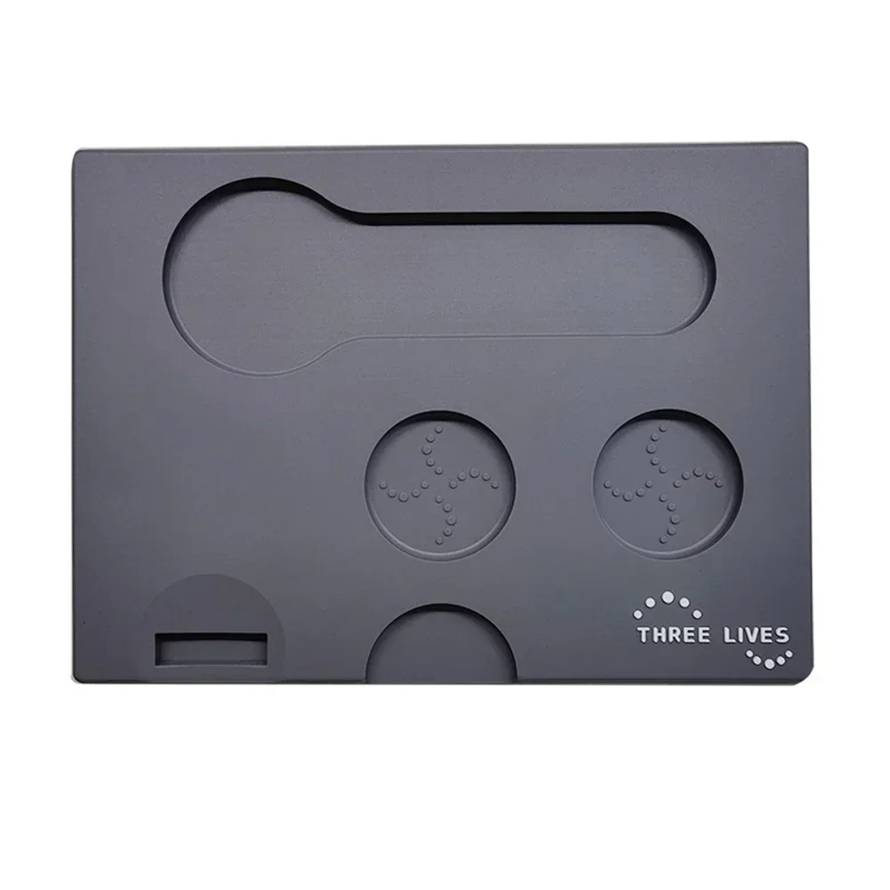 

Black Gray Coffee Tampers Mat Tampers Mat Coffee Tampers Mat Corner Edge Pad PVC Tamping Mat For Coffee Machine