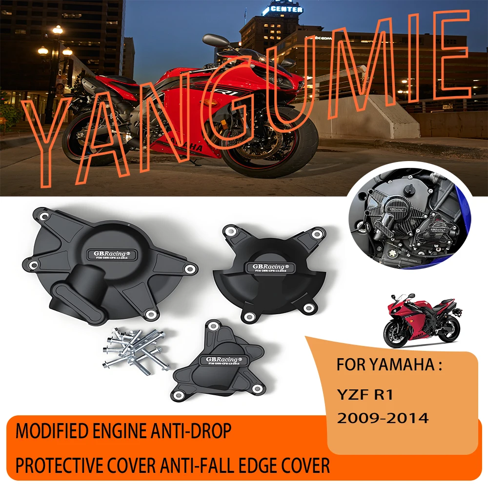 

For Yamaha YZF-R1 YZF R1 2009-2014 2010 2011 2012 2013 secondary enginecover set Protection YZF-R1 Motorcycles Engine Cover