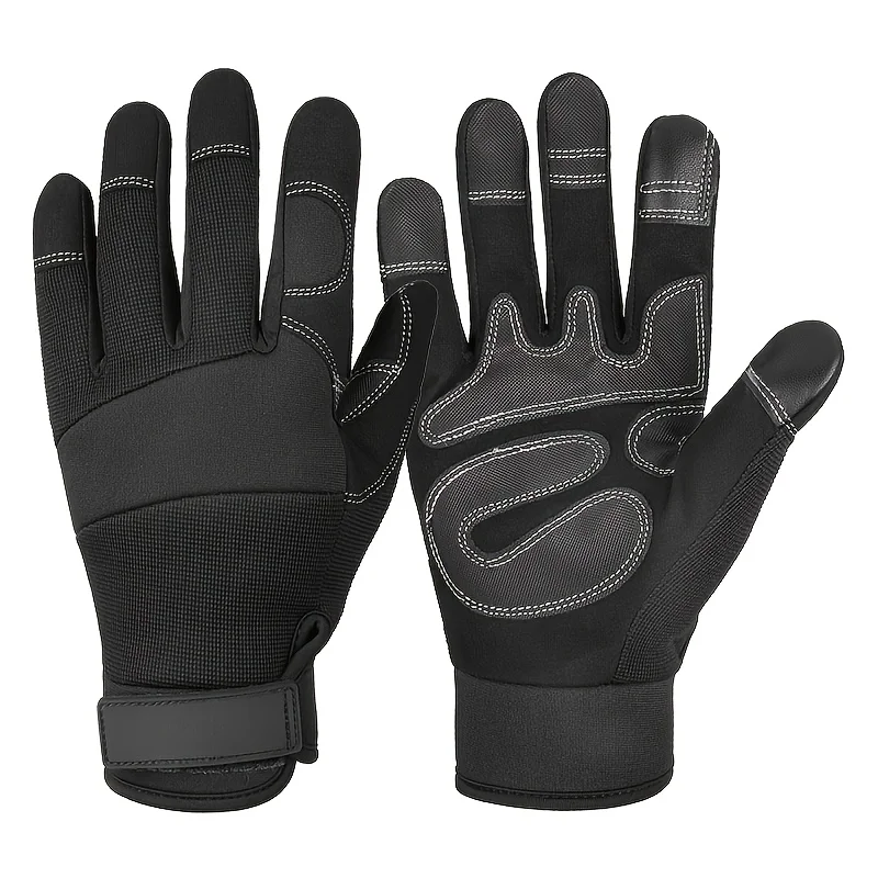 Work Gloves Touchscreen Utility Outdoor Gloves Ultra-Soft Lightweight and Snug Fitting Gloves for Mechanics Gardening