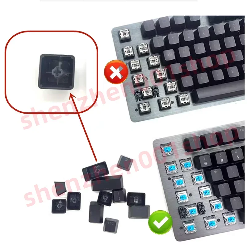 Single replacement keycaps or complete 104 keycaps suitable for Logitech G512 Cross axis body view 6