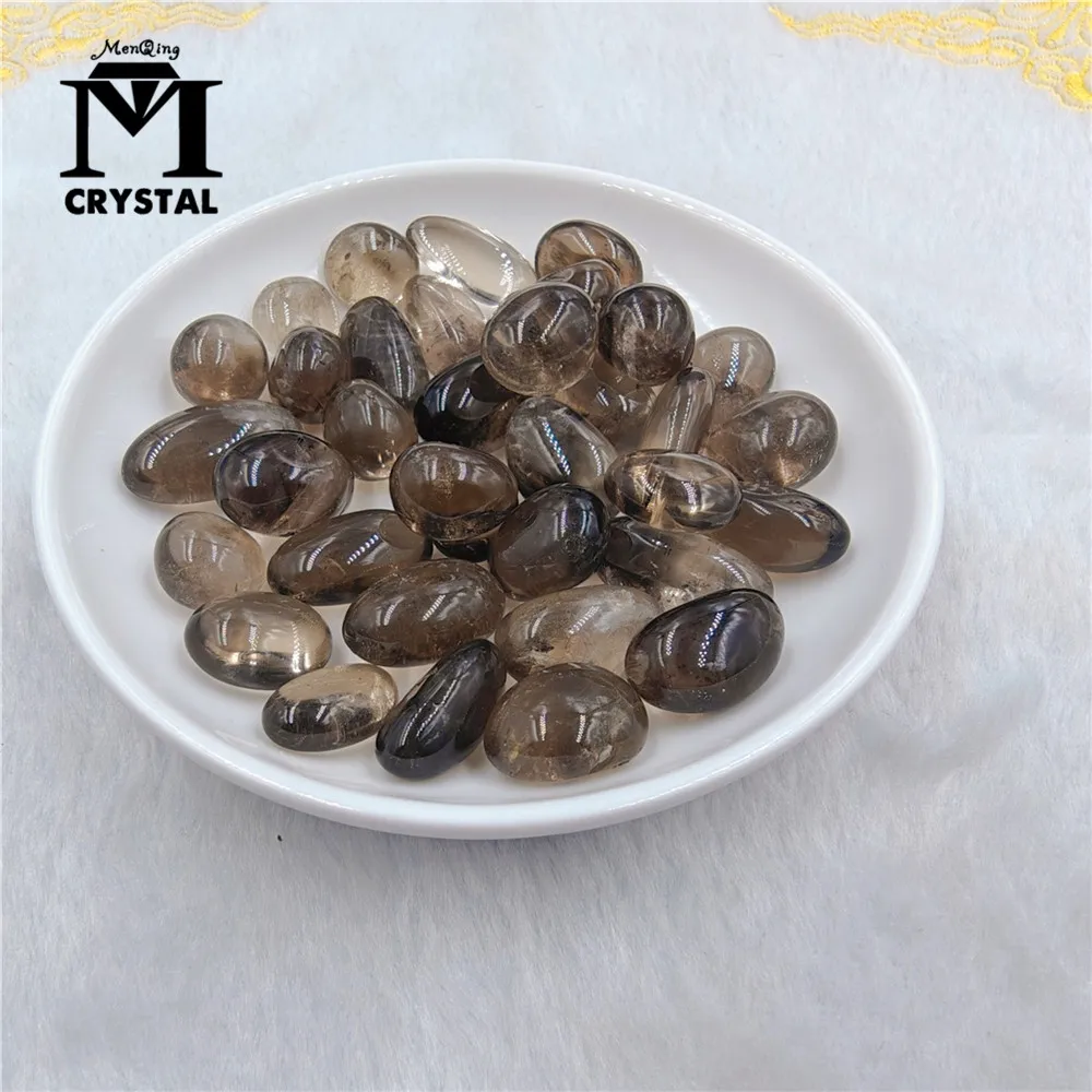 1.76oz/Bag Natural Crystal Smokey Quartz Polished Stone Tea Crystal Quartz Polished Chunks Reiki Chakra Stone For Home Decor
