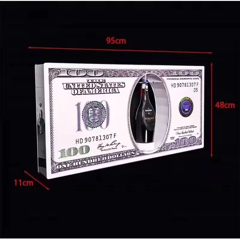 

Американский доллар, 100-долвенный красочный пеленальный бар, презентатор для бутылок, светодиодный перезаряжаемый Glorifier для шампанского, VIP-поднос для вечеринки, гостиной