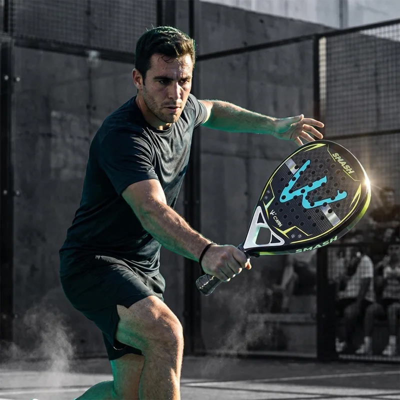 CWIN 12K Carbonfaser-Padel-Schläger 360g Blau Dicker Rahmen Paddel-Schläger mit Schutztasche für Training & Wettkampf – Detail 7