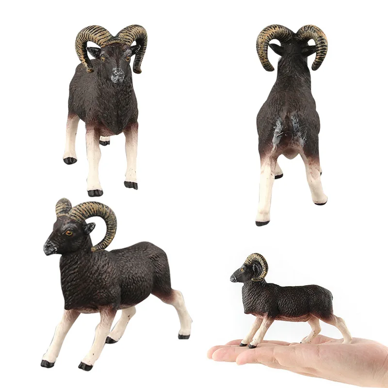 12CM Simulation Wildlife Park African Animals Model Toy Longhorn Bull Zebra  Antilope Action Figures Kids Early Learning Toys