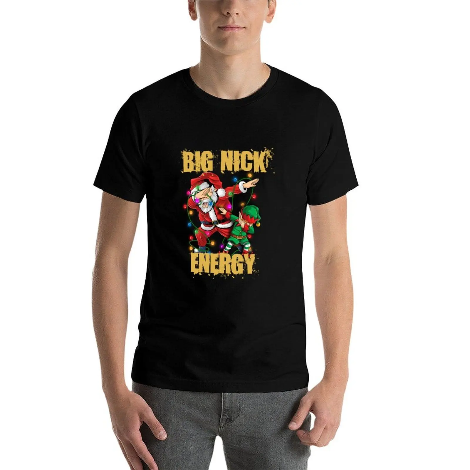 تي شيرت Big Nick Energy تي شيرت قطني للرجال 100% تي شيرت للرجال حزمة تي شيرت أبيض