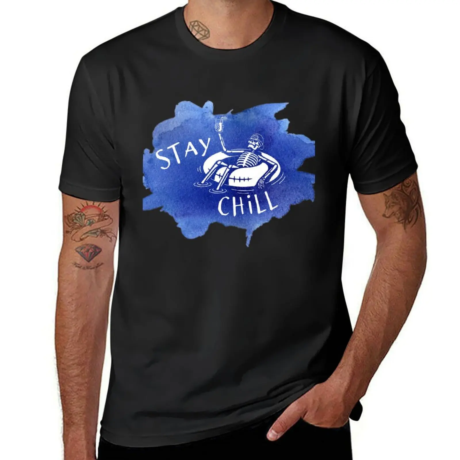 

Stay Chill T-Shirt plain anime summer top Men's t shirts