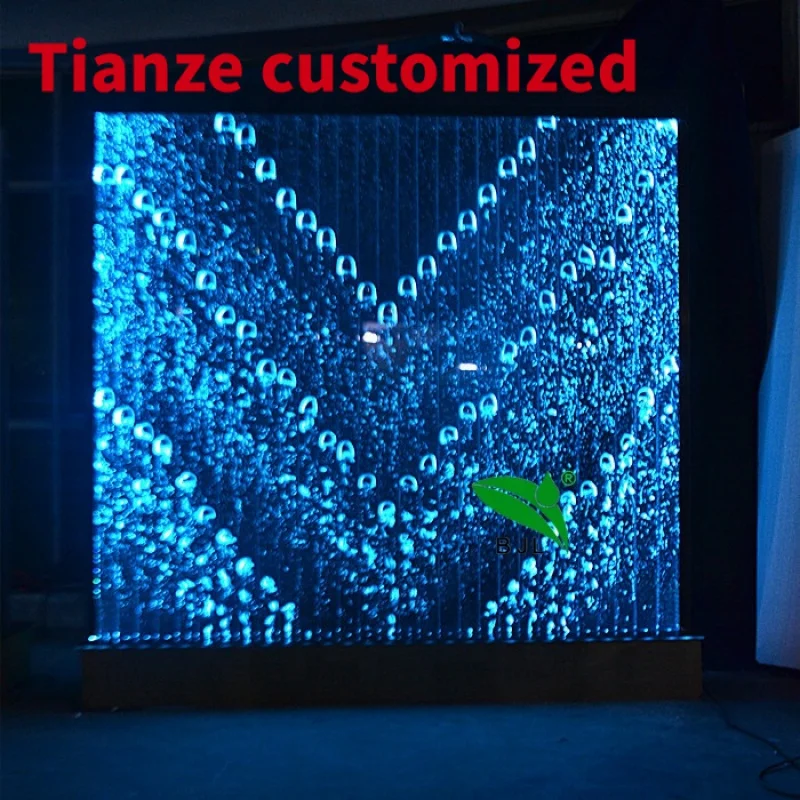 (Customized) water bubble curtain digital waterfall with LED light