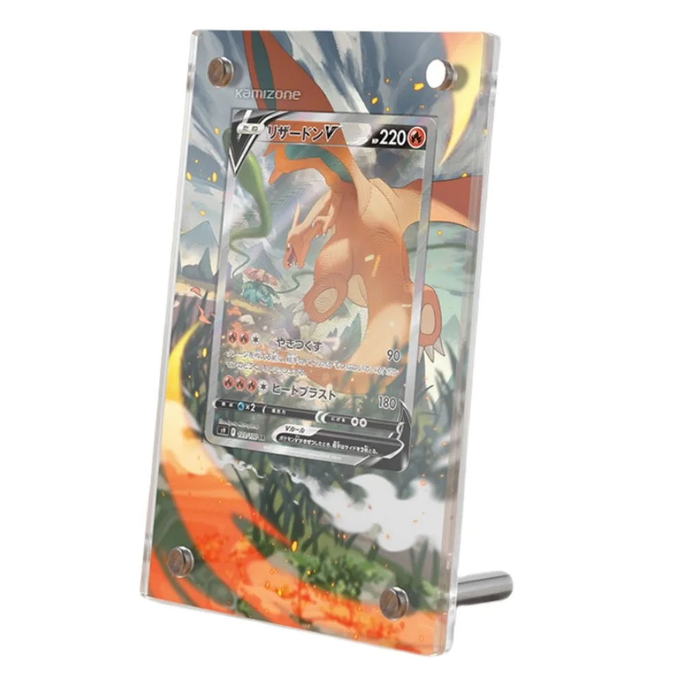 

PTCG Pokemon Charizard V Animation Characters Acrylic Extended Painting Card Brick Anime Classics Game Collection Cards Toy