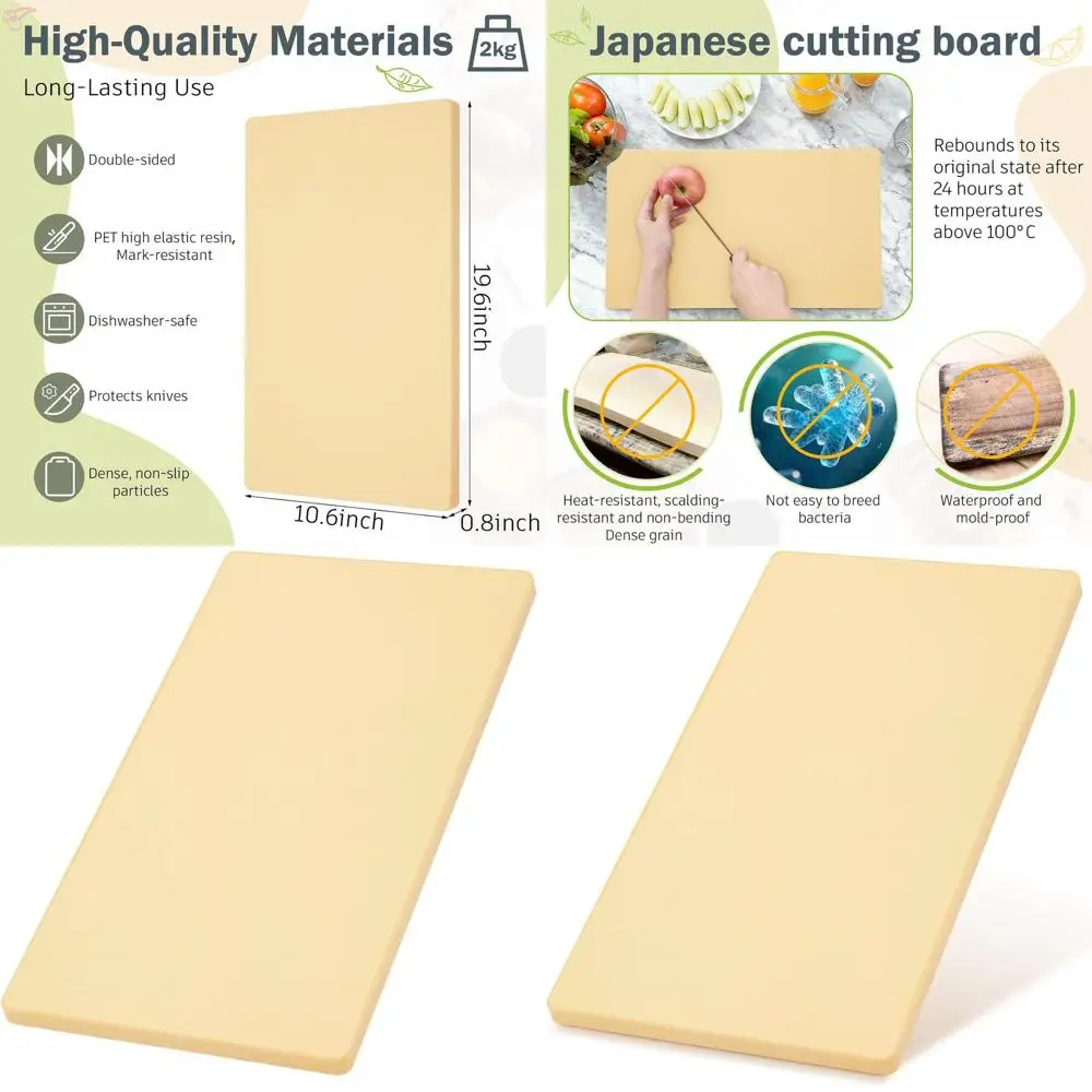 

Professional Sashimi Cutting Board 19.6x10.6x0.8 - High Softness for Kitchen & Restaurant Use