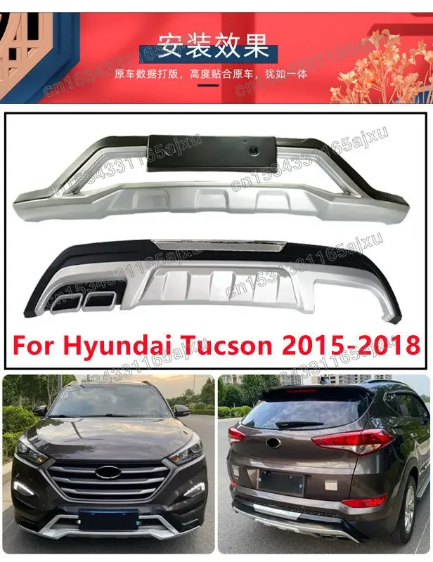 For Hyundai Tucson 2008-2022 High-quality ABS Engineering Plastics Front and rear bumpers Scratch protection Car styling