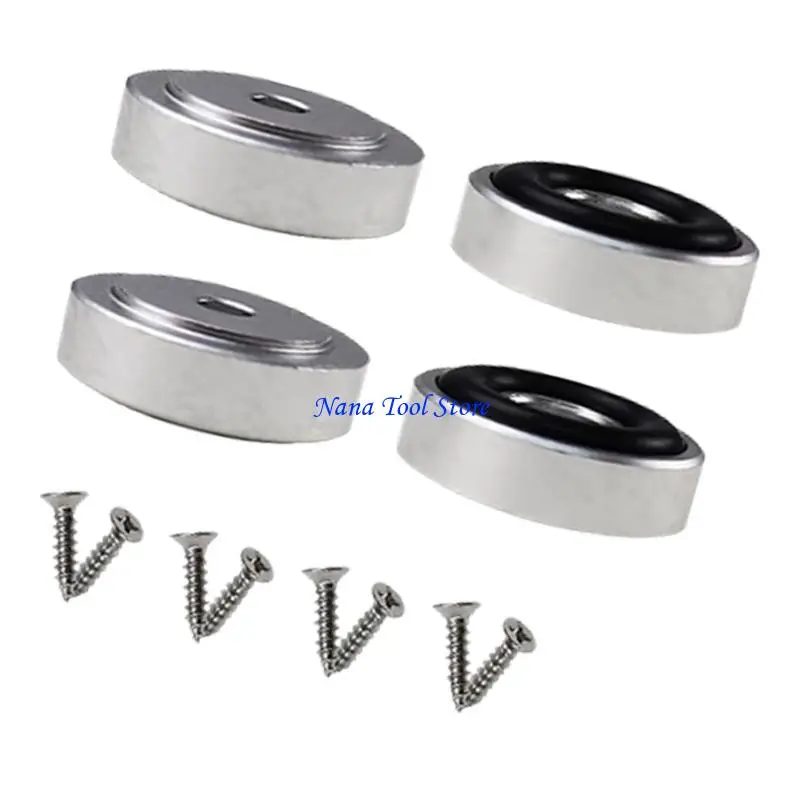 31GJ Set Of 4 Sturdy Aluminum Legs With Rubber Tip To Prevent Cutting Board From Moving On Countertops Slip Proof Feet