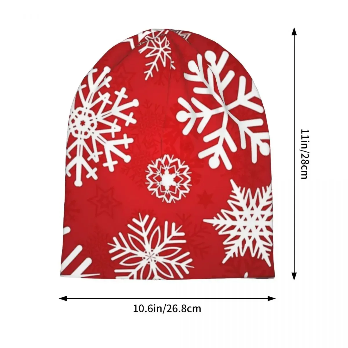 Christmas Snowflakes Warm Knitted Cap Fashion Bonnet Hat Autumn Winter Outdoor Beanies Hats for Men Women Adult