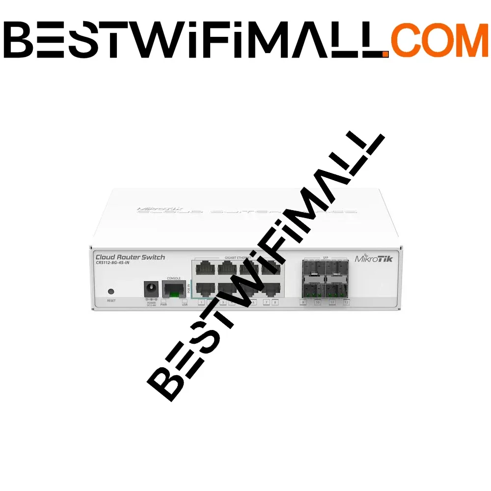 

MikroTik CRS112-8G-4S-IN Router Switch 8 Gigabit Ports RouterOS 4xSFP Posts
