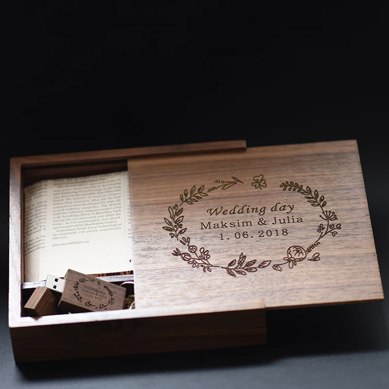 علبة الصور هدية الزفاف فلاش حملة 64 جيجابايت الحرة قلم به رسم من تصميمك محركات 32 جيجابايت التصوير استوديو شخصية ذاكرة عصا USB 2.0