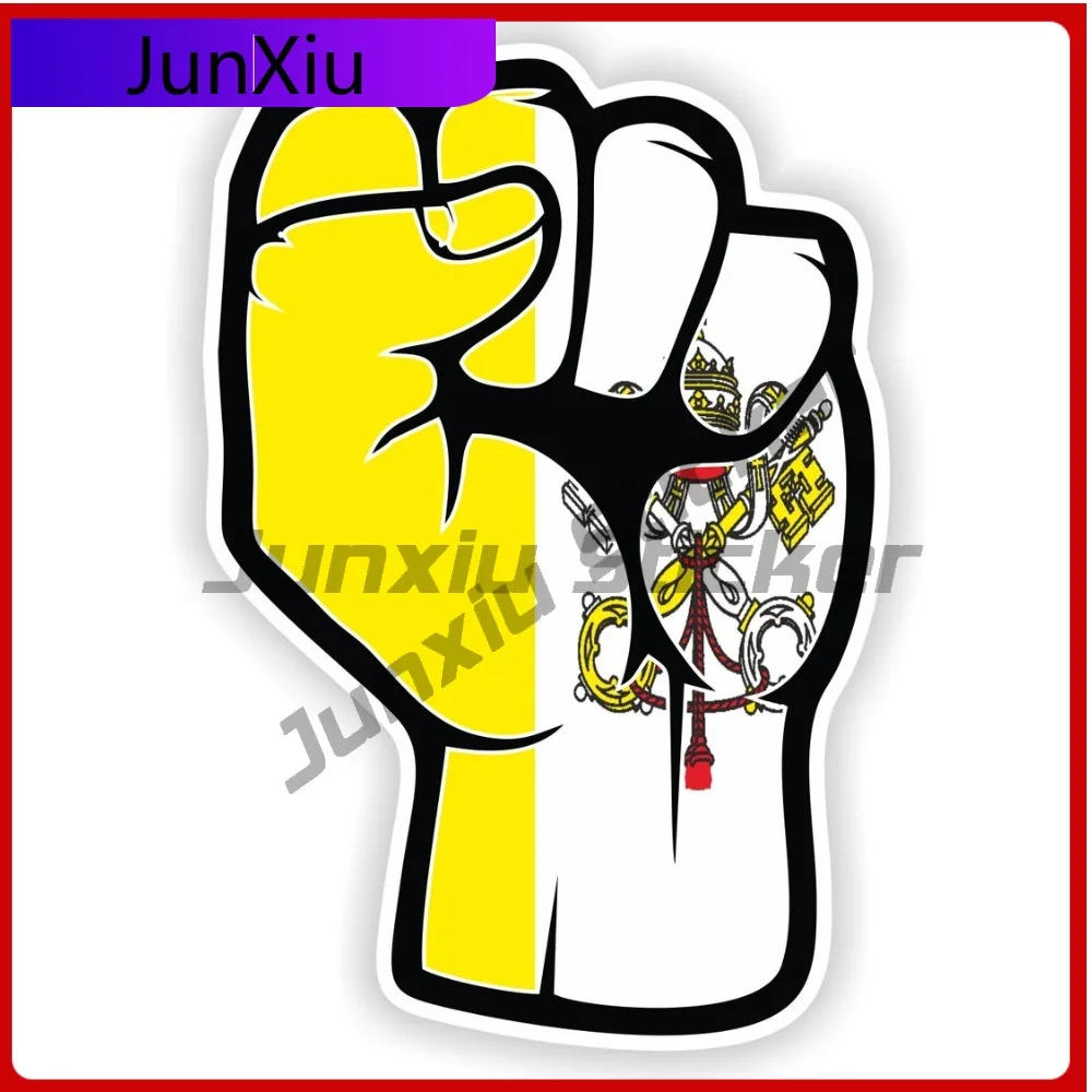 

Vatican Sticker Fist Hand Funny Cute Motorcycle Window Durable Vinyl Auto Accessories Vinyl Decal For Car Truck SUV Window