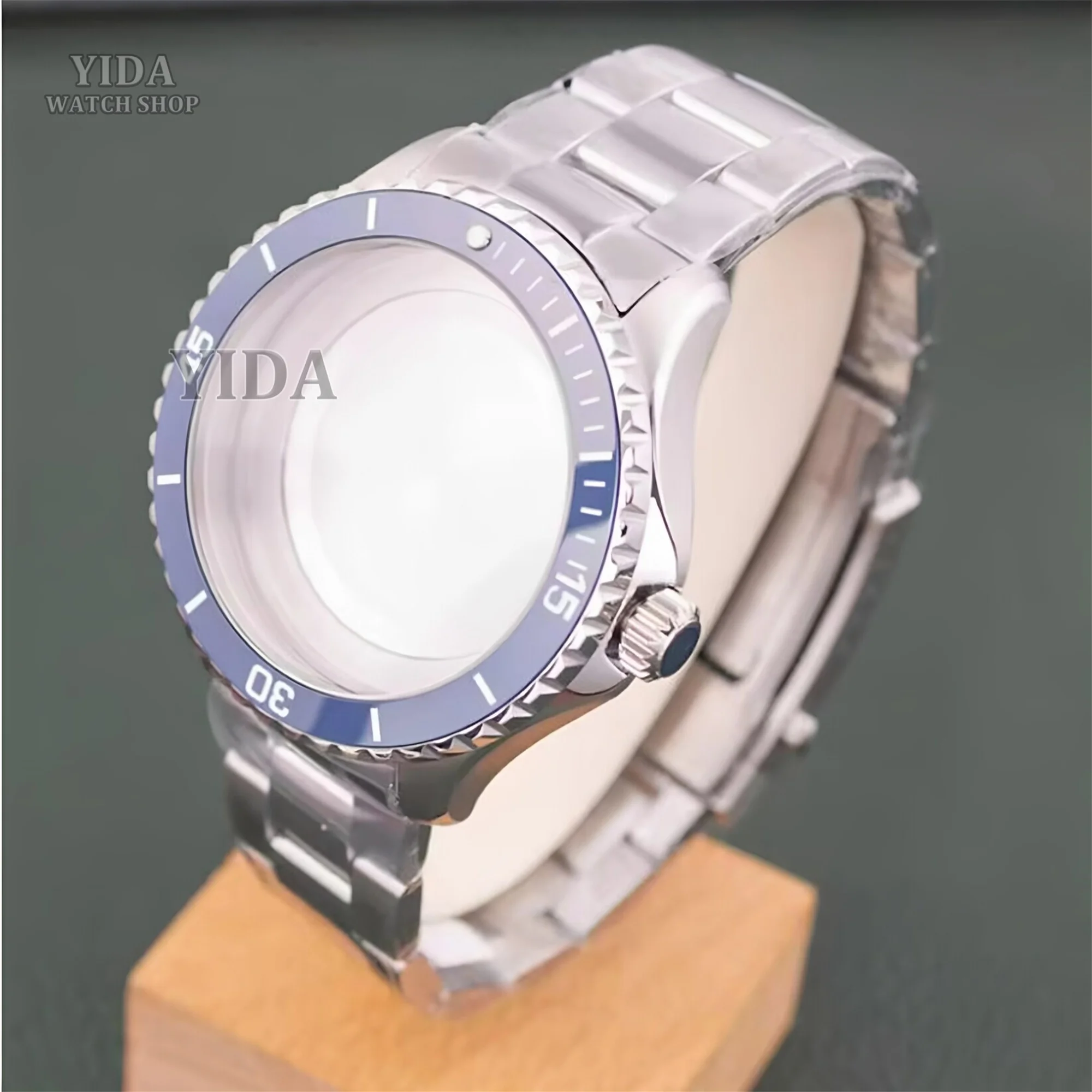 

for SUPEROCEAN Case Stainless Steel Watch Strap 200m Diving Case NH35 Watch Case Sapphire Crystal Glass fit NH35 NH36 Movement