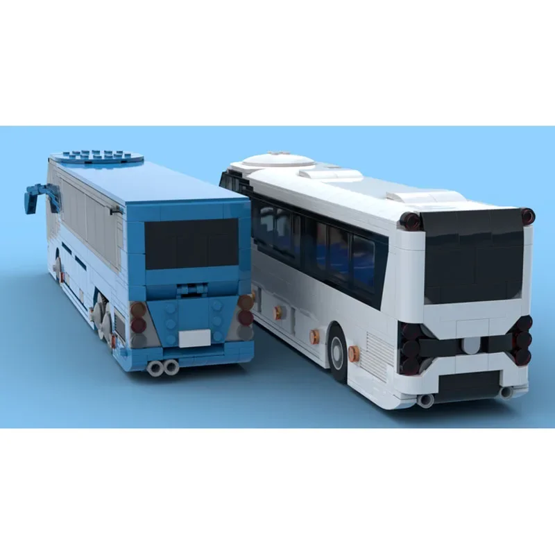 MOC-74640 City Transport Bus Assemblyเย็บอาคารบล็อกรุ่นMOCสร้างสรรค์อาคารบล็อกของเล่นเด็กวันเกิดของเล่นของขวัญ