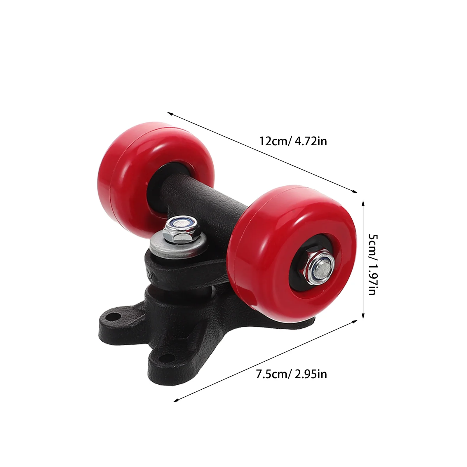 زوج واحد من مجموعة دعامات لوح التزلج تتضمن شاحنات وعجلات مزدوجة خفيفة الوزن ومتينة وسهلة التركيب وتعزيز التوازن #5