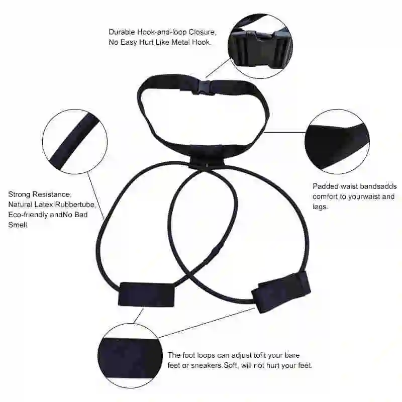 Fitness Booty Bands Set Resistance Bands for Butt Legs Muscle Training Adjust Waist Belt Elastic Bands Pedal Exerciser Workout