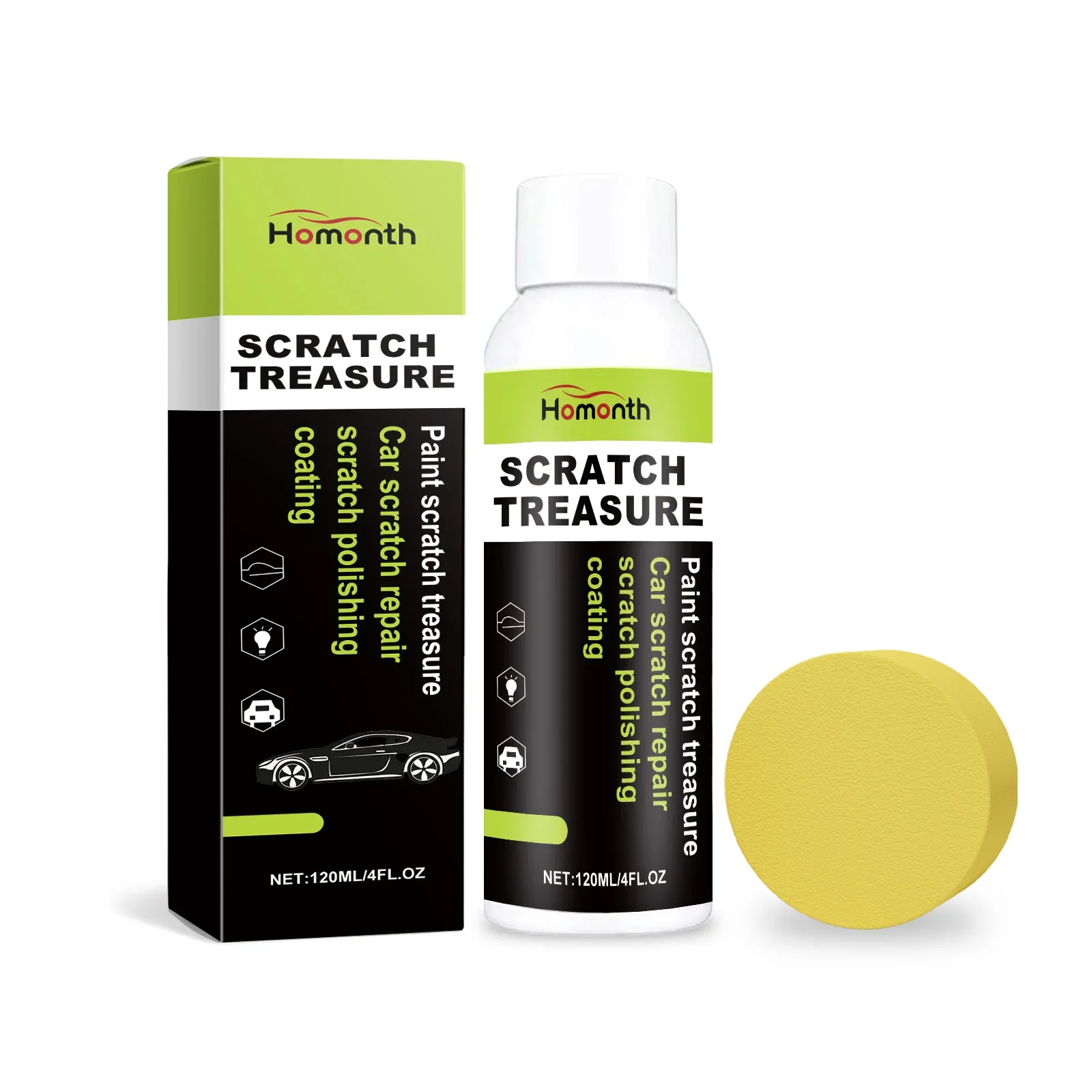 Auto Scratch Repair Refinish Coating Paste, Simple-to-use Scratch Remover for Car Paint, Repair & Renovate Light Scuffs, Long Lasting Protective Maintenance Agent, Portable Car Body Surface Touch-up Care Solution Fast Overseas Warehouse Delivery