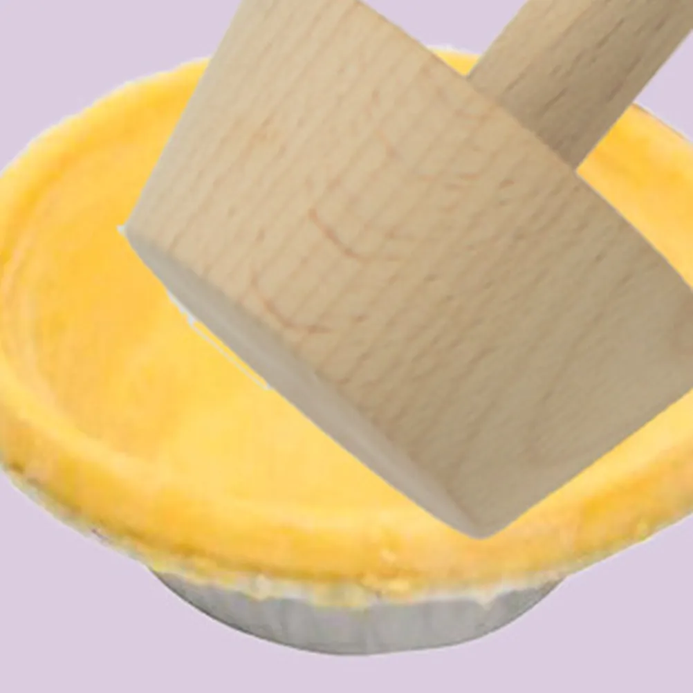 Double Ended Egg Tart Pastry Pusher Wooden Pastry Tamper Smooth Polished Baking Kitchen Tool for DIY Fruit Pecan Egg Tarts