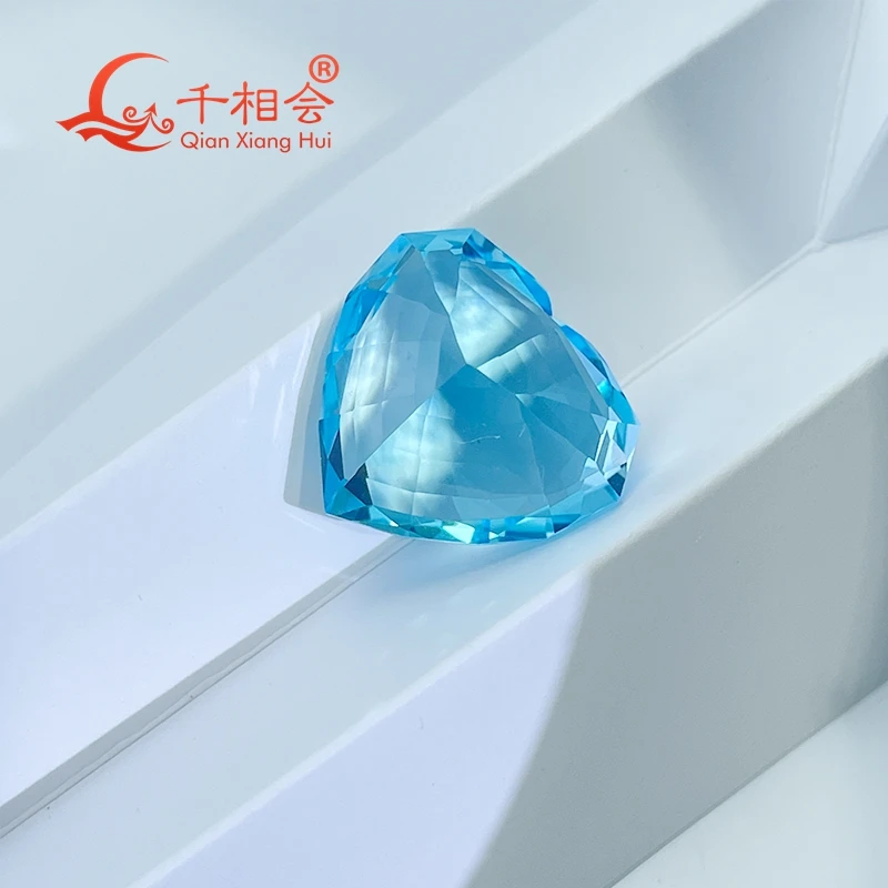 38.15ct Heart-Shaped   Natural Blue Topaz Loose Gemstone Certified Ideal for Jewelry Making And Designs