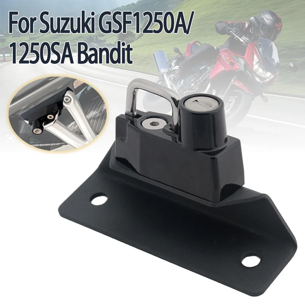 1 Set New Helmet Lock For Suzuki Bandit 1250 Motorcycle Helmets Security Anti-Theft Lock Rust-Proof Aluminum Alloy Accessories