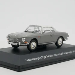 1:43 Scale Diecast Alloy Volkswagen Typ 34 Karmann Ghia 1500 Toys Car Model Classic Nostalgia Adult Gift Souvenir Static Display