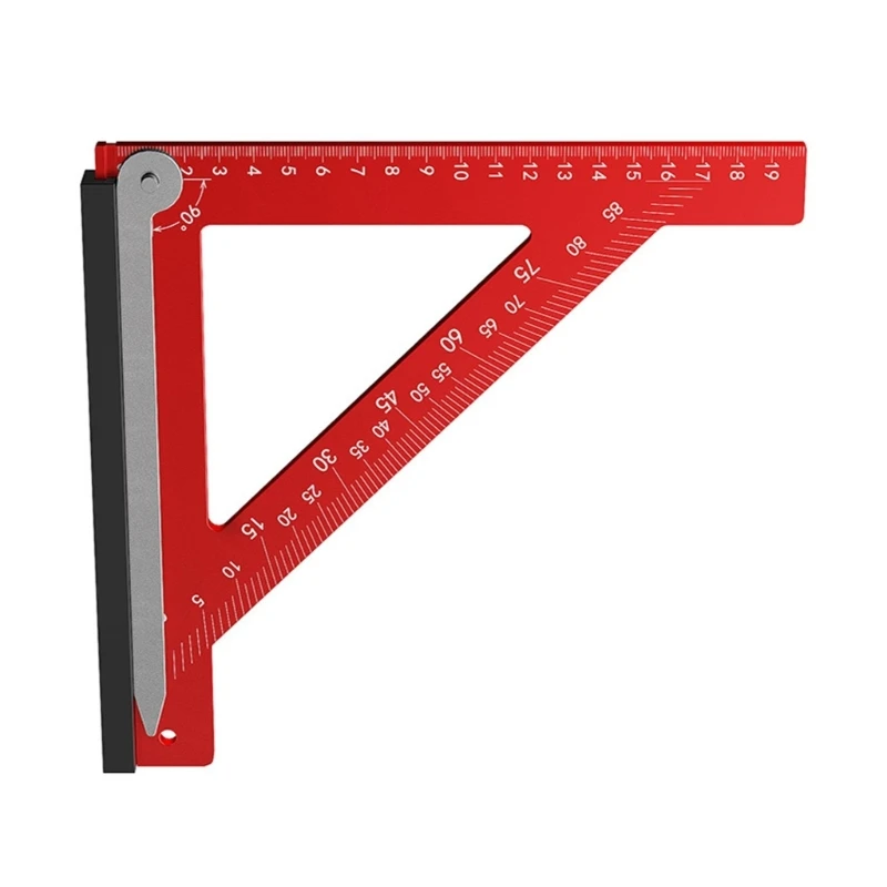 

Aluminum Measuring Ruler 90 Degree Woodworking Square Protractors Triangles