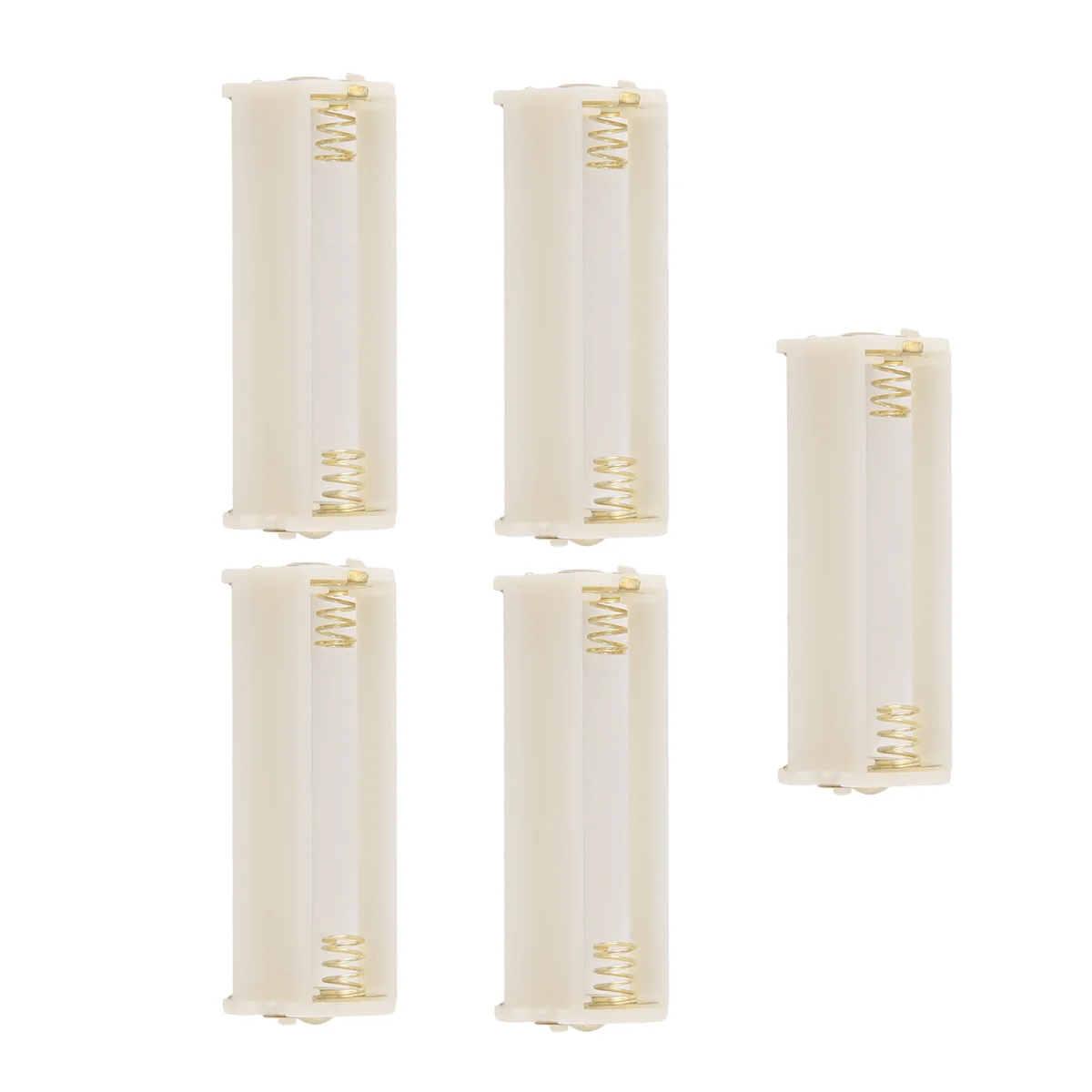 LTTX 5Pcs Round 3x 1.5V AAA Battery Holder Case Box Container White