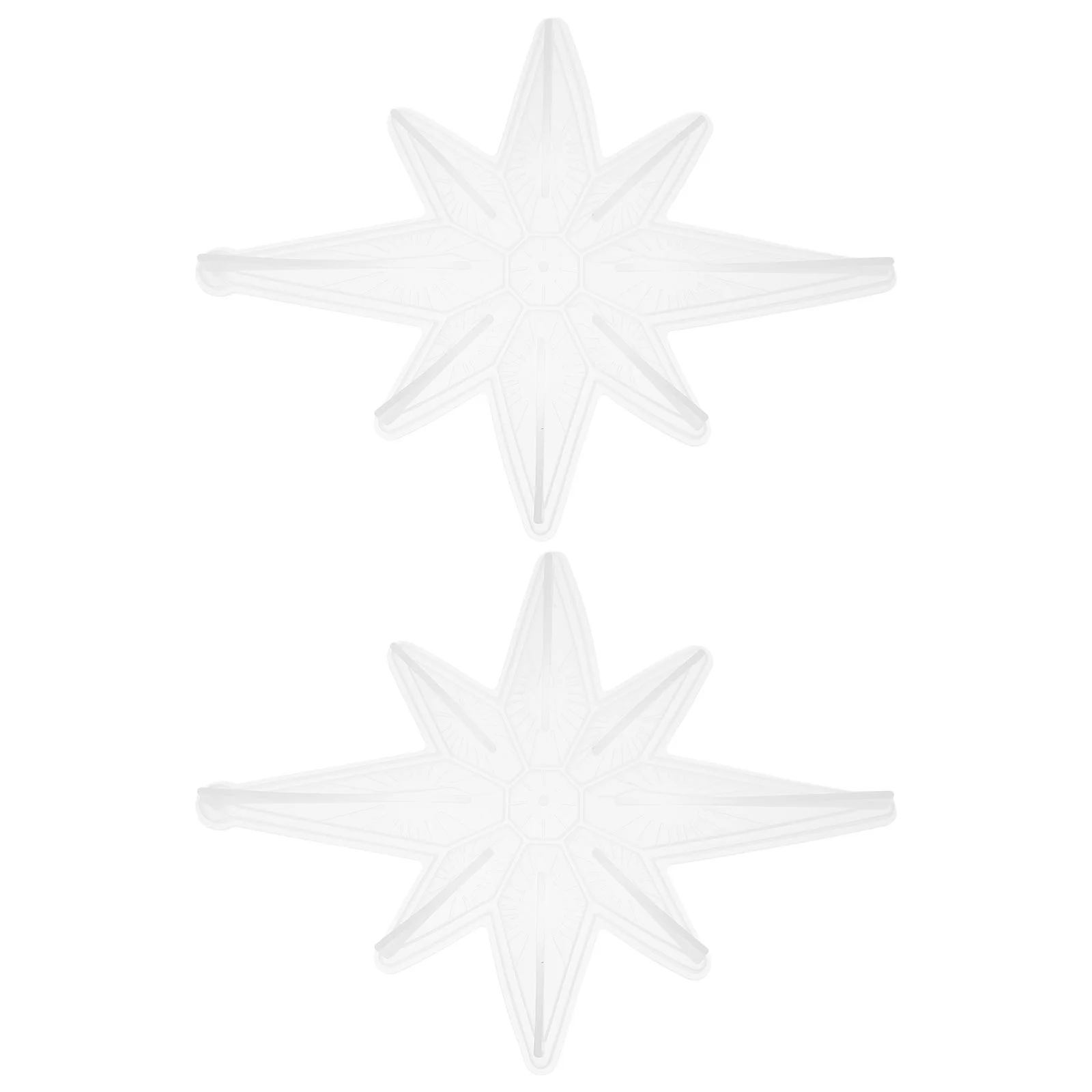 2 Pcs Decorate Octagonal Star Mold Christmas Molds Candy Silica Gel Pendant Casting Moulds Hanging Decoration