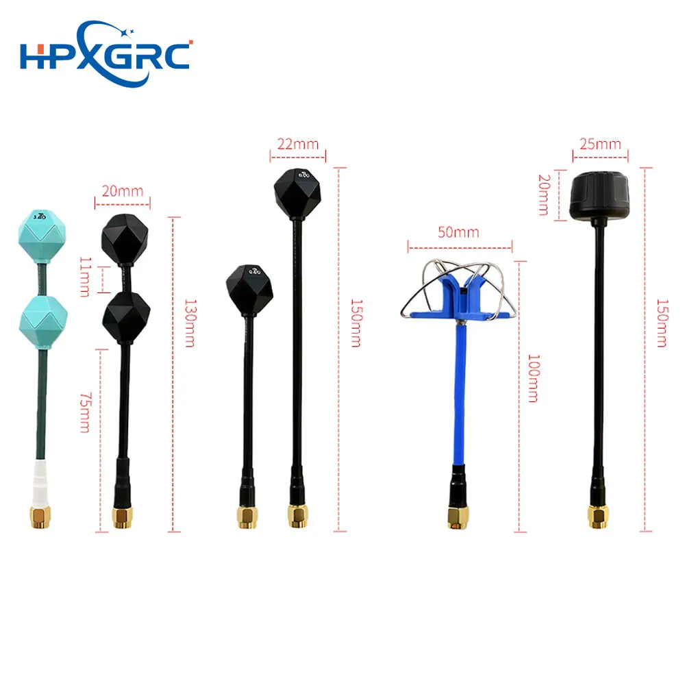 HPXGRC 3.3G Antenna/4.9GHz 5.8GHz Dual Frequency /5.8G Dual Antenna RHCP High Gain SMA/RP-SMA Transmitter Antenna for RC  Drone