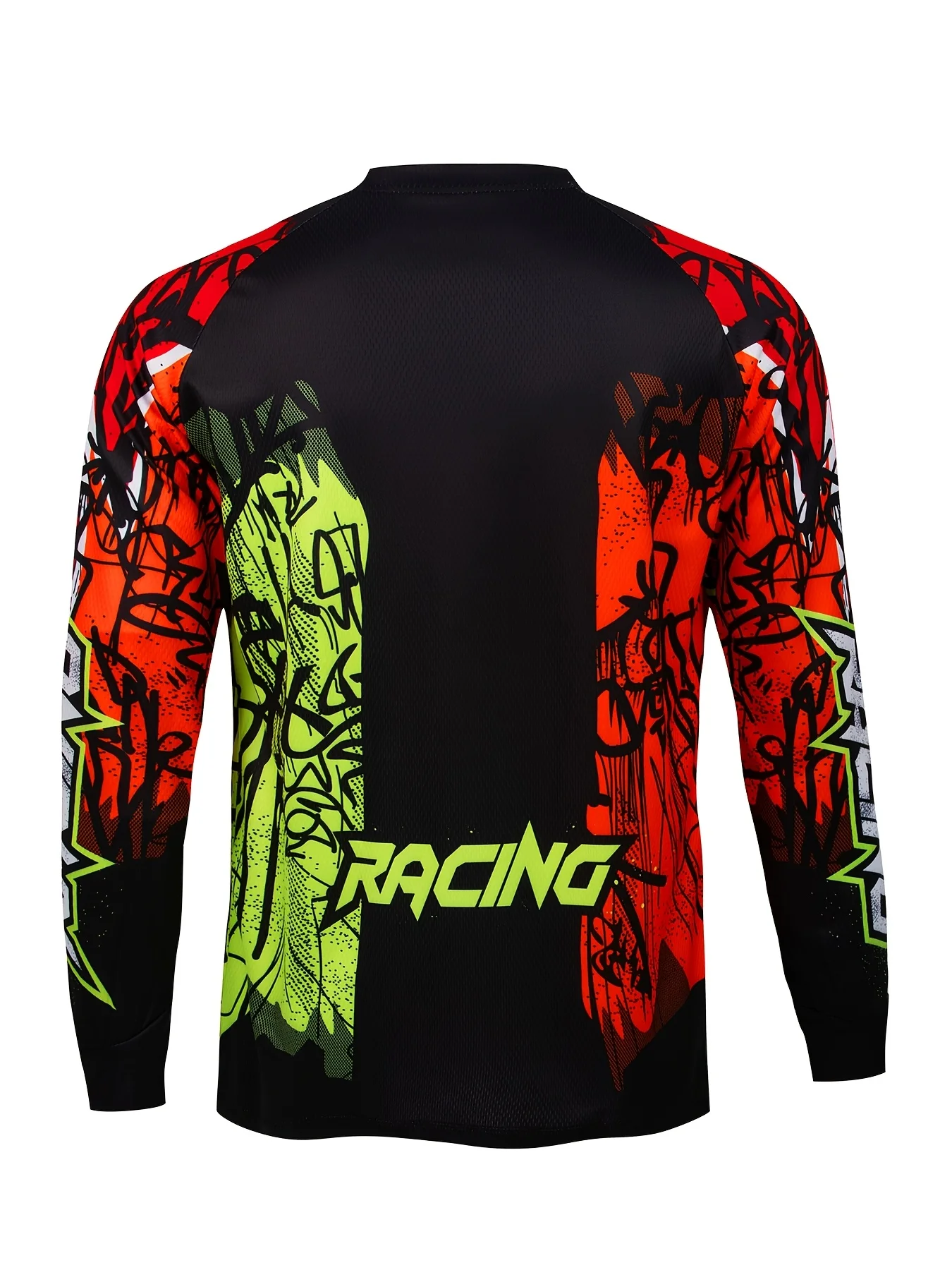 Stilvolles Downhill-Radtrikot, Unisex, Langarm, atmungsaktives Fahrradshirt mit 3D-Druck für Enduro, Trail und Offroad-Radfahren – Detail 5