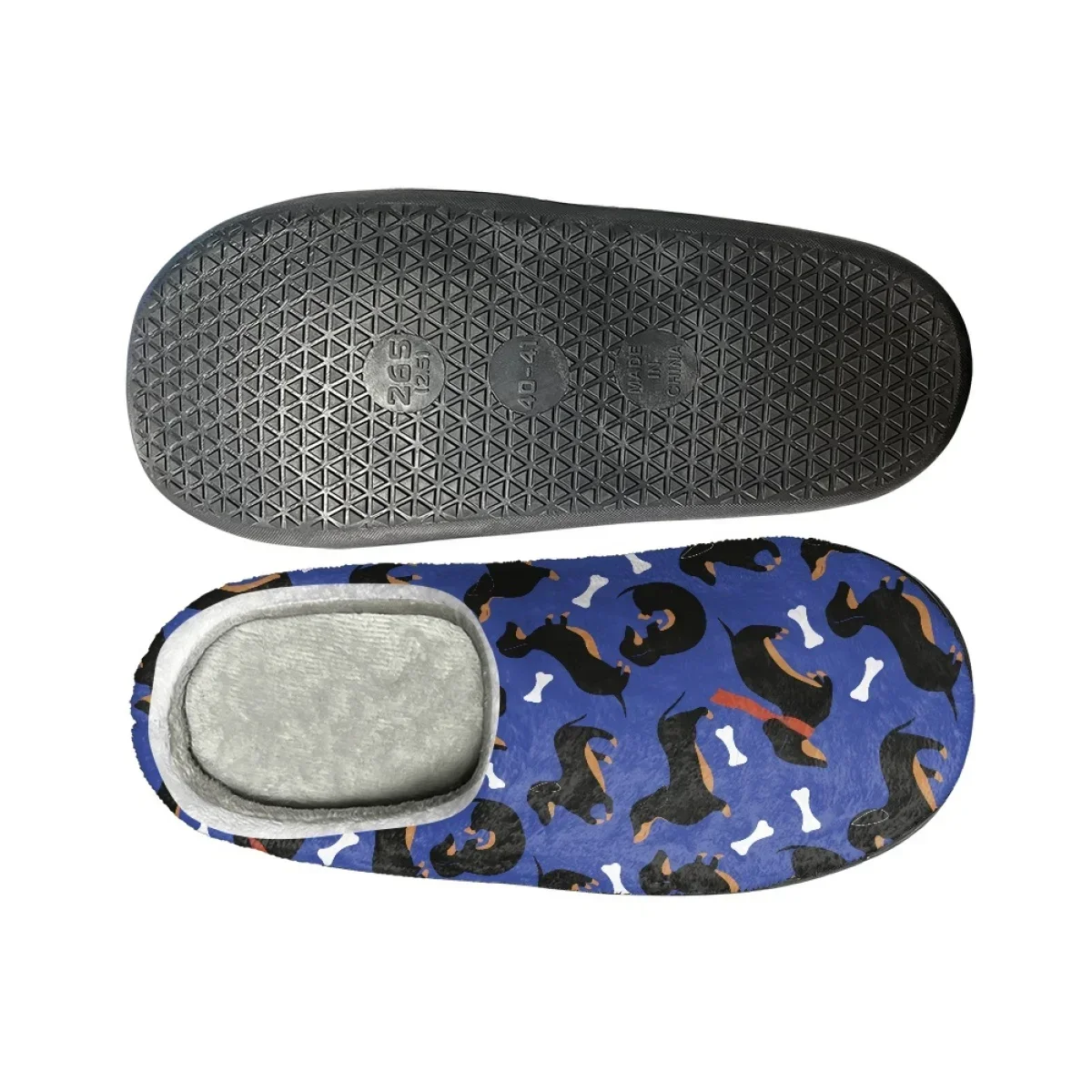 Dachshund Design Warm Cozy Men Cotton Slippers Non-Slip Women's Floor Slides Casual Comfortable House Slippers Print On Demand