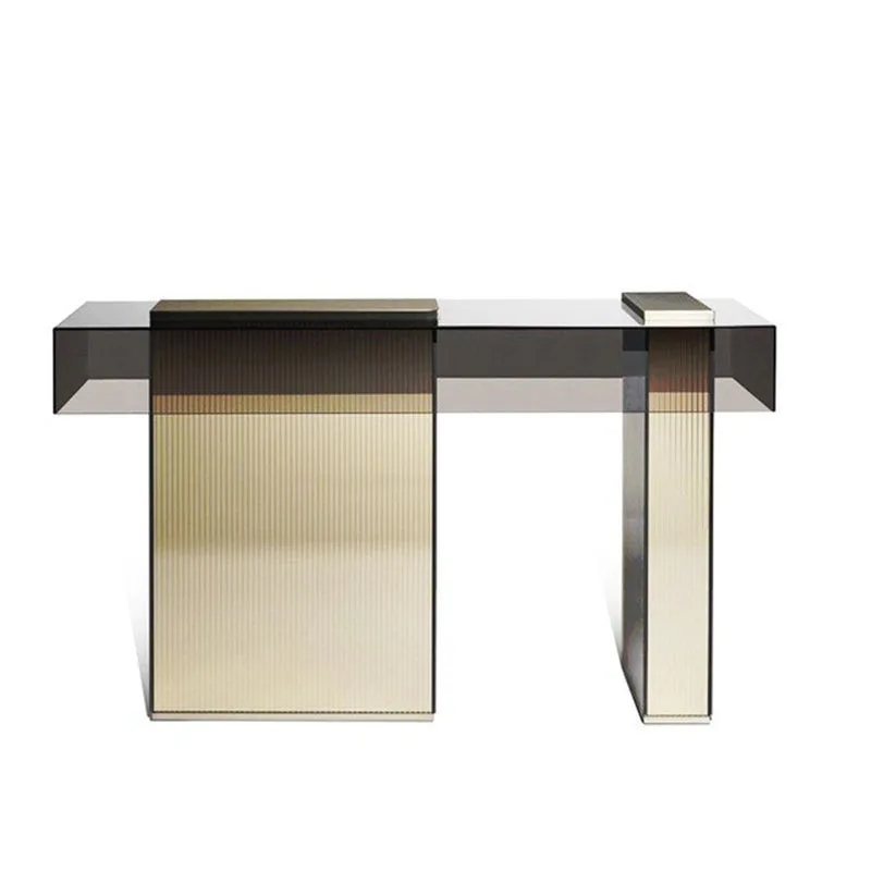 

Light luxury Xuan Guan Tai Modern simple living room entrance corridor glass end view decorative cabinet against the wall