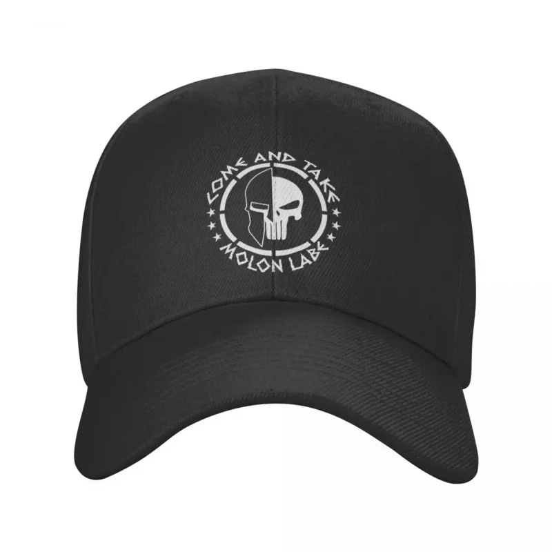 

Custom Sparta Molon Labe Spartan Skull Baseball Cap Sun Protection Women Men's Adjustable Dad Hat Summer Snapback Caps