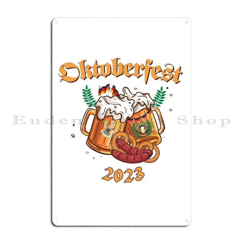 2023 Oktoberfest Beer Festival Gear Metal Signs Funny Customize Wall Plaque Garage Designing Tin Sign Poster