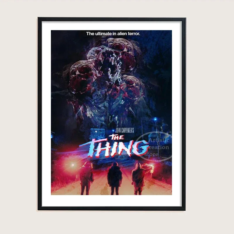 The Thing (1982)  Movie Poster Classic Film Artwork Canvas Painting Home Decor