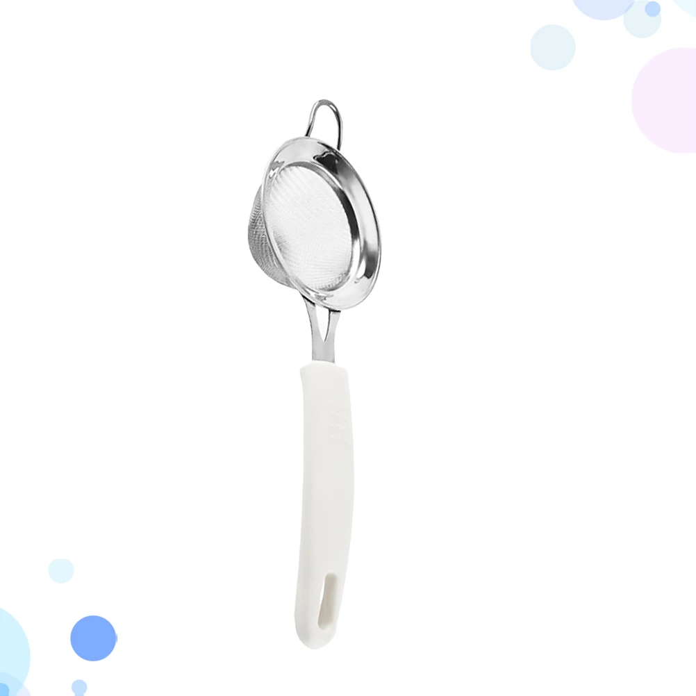 

1pc Handheld Fine Mesh Flour Sifter Strainer White Colander Egg Blender Sifting Tool Baking Accessories Powder Sieve