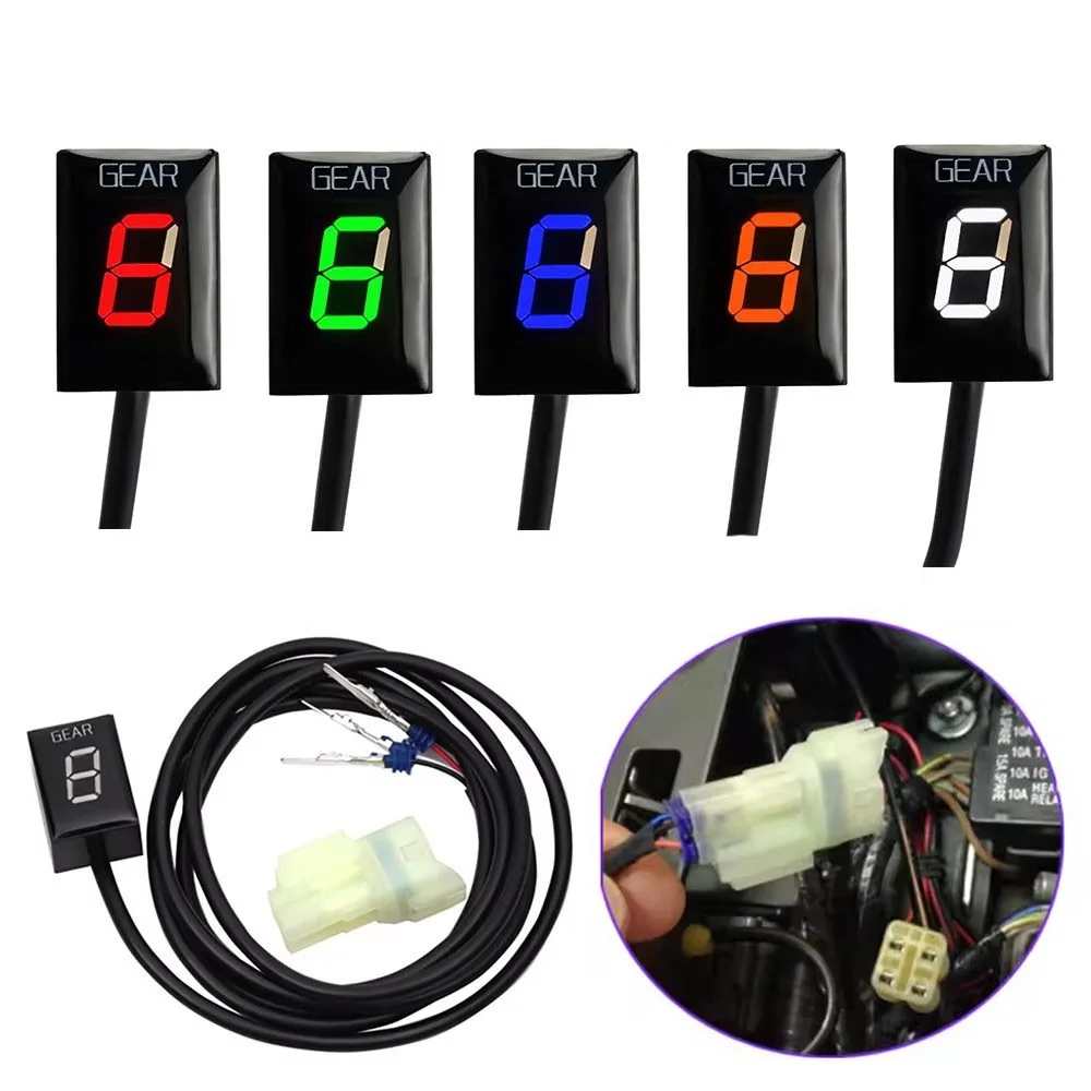 For Kawasaki KLE650/Versys650 KVF 750 [ATV]  ER-6F 06-11 Motorcycle Gear Indicator Digital 1-6 Level Gear Display Speed Bracket